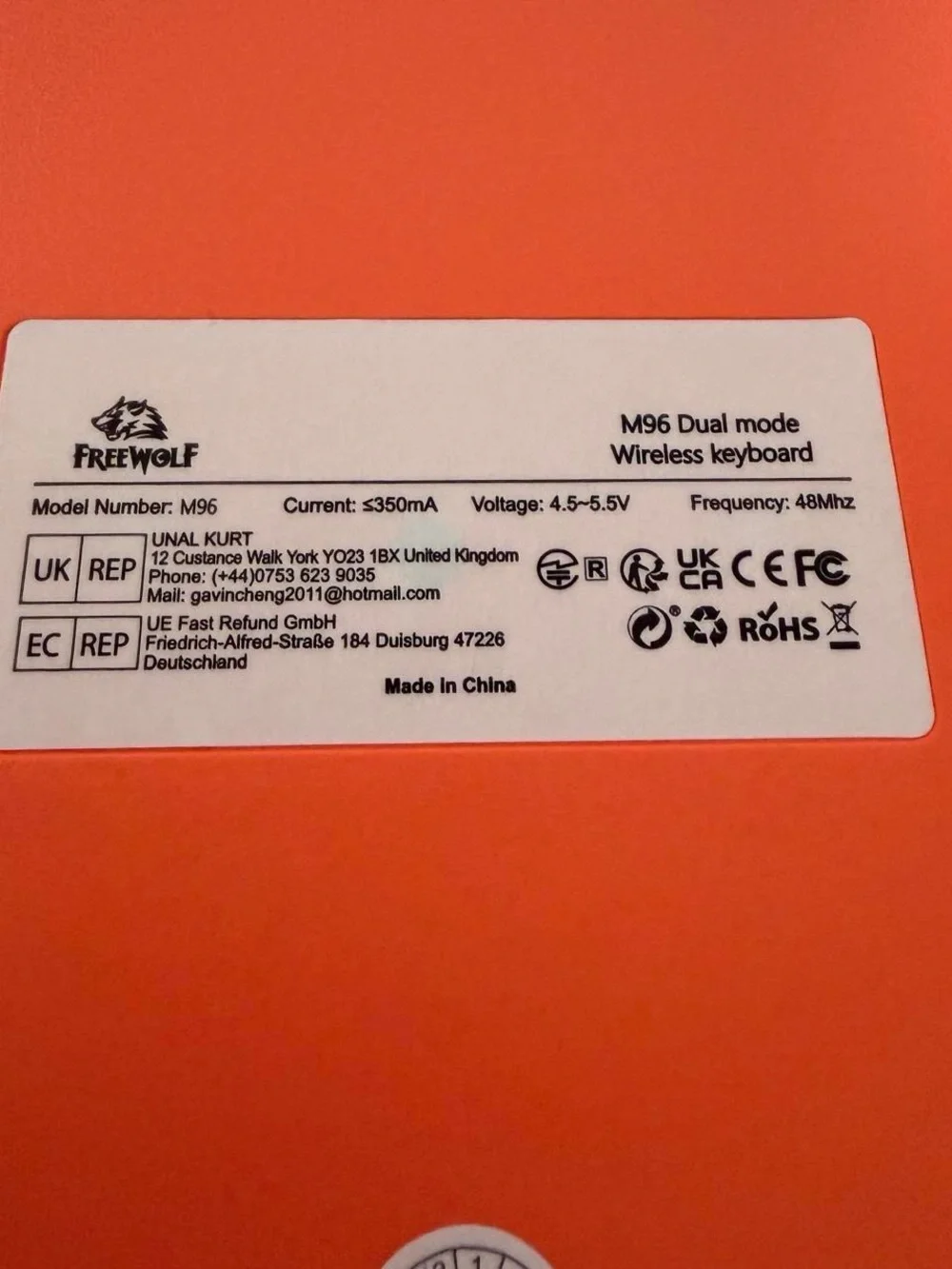 Freewolf M96 96-Key Wireless RGB Keyboard TFT Bluetooth 2.4G Type-C